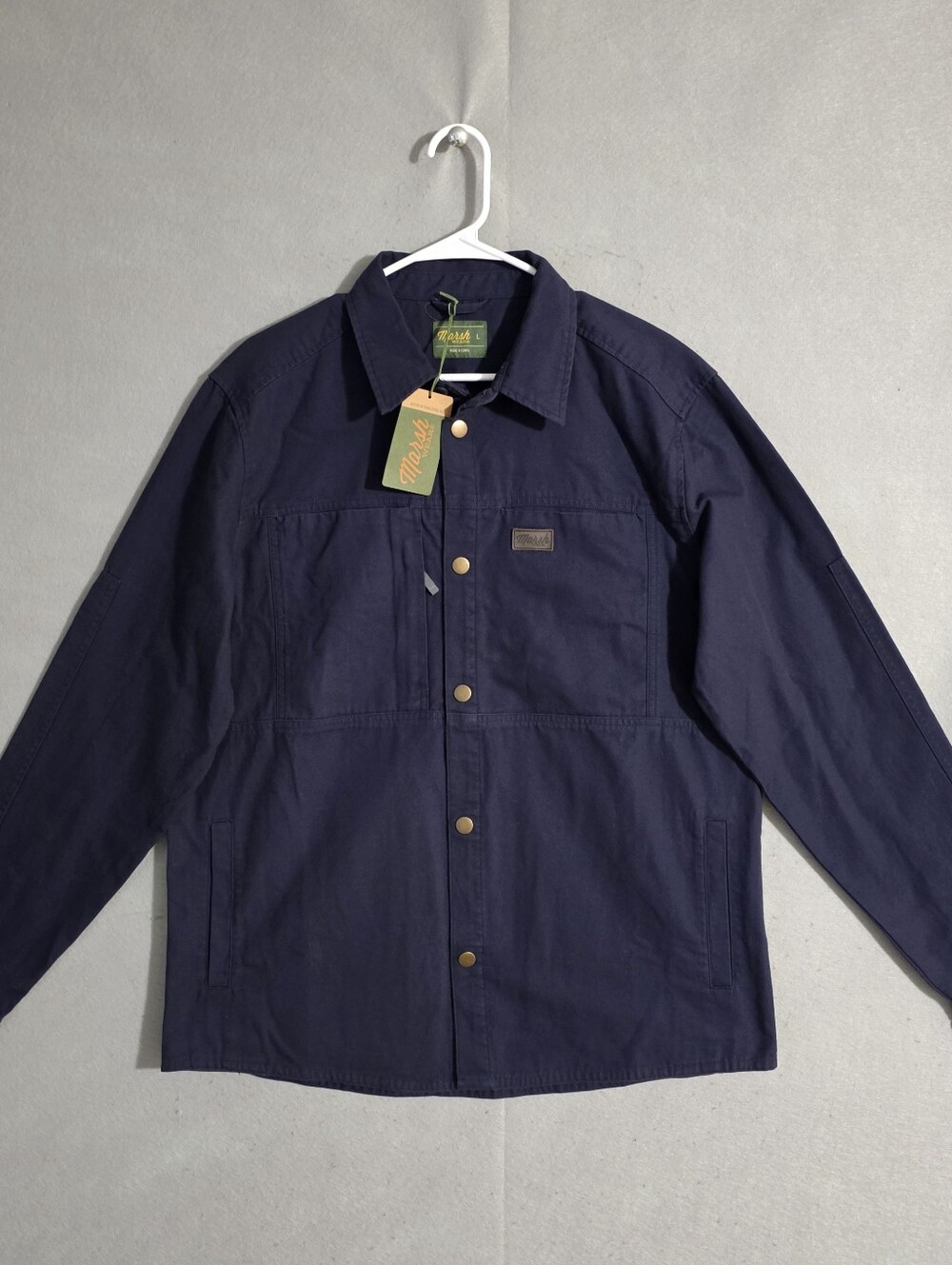 NWT Marsh Wear Mens Navy The Delano Shacket MWJ09 Size Large